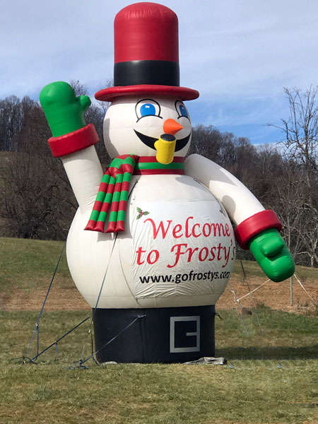 The giant Frosty blow-up