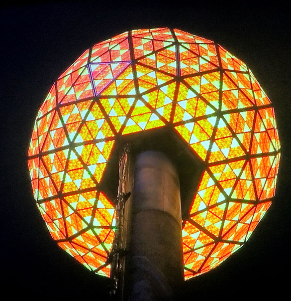 New Years Eve ball drop from TV 2021