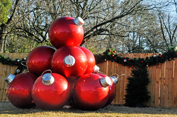 Giant Christmas Ornaments in Cary, NC