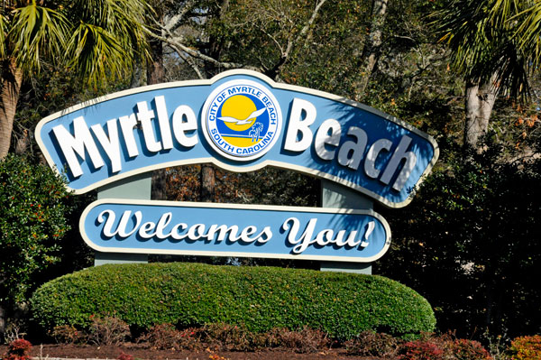 Myrtle Beach welcome sign