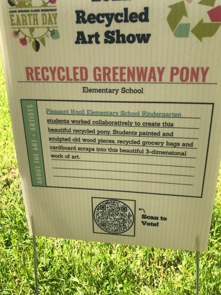 Recycled Greenway Pony sign