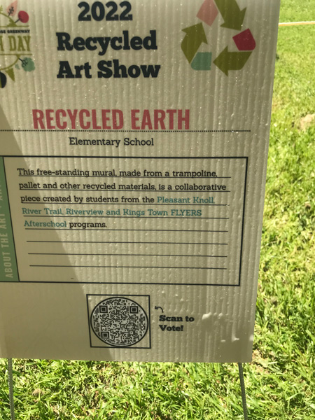 Recycled Earth sign