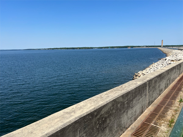 view of Lake Murray from the bridg