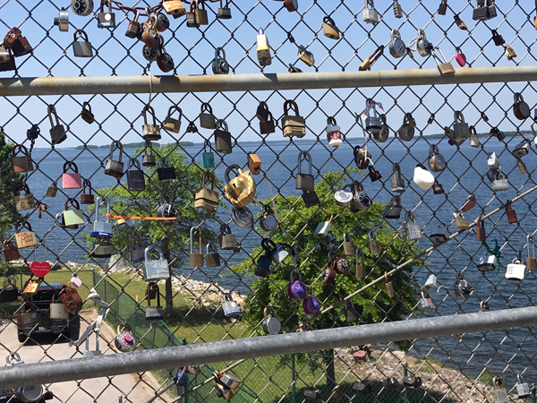 locks on the fence