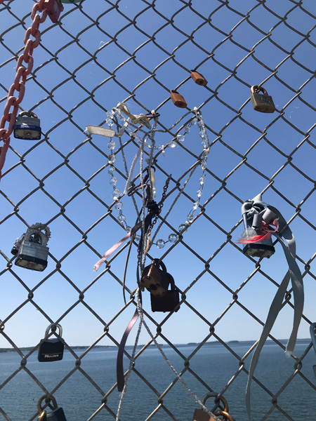 locks on the fence