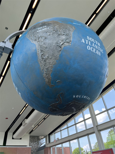 A giant globe