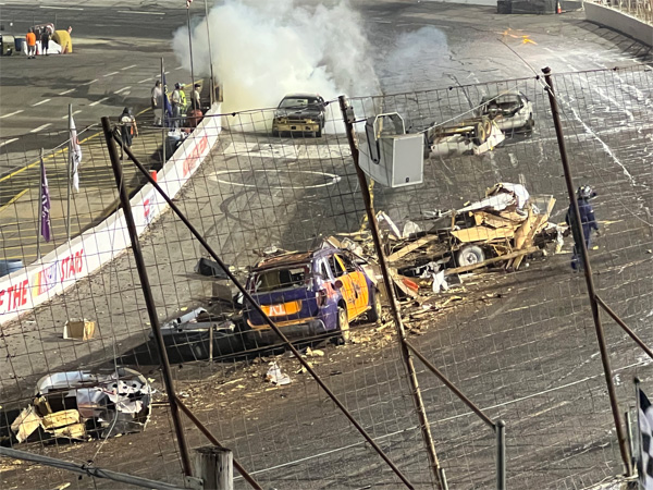 Demolition Derby wreckage 2022