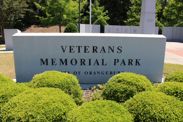 Veterans Memorial Park entry
