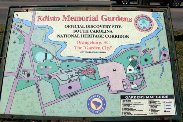 Map of Edisto Memorial Gardens