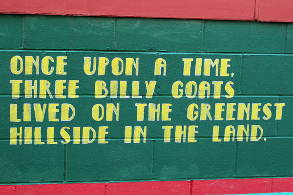 3 billy goats sign
