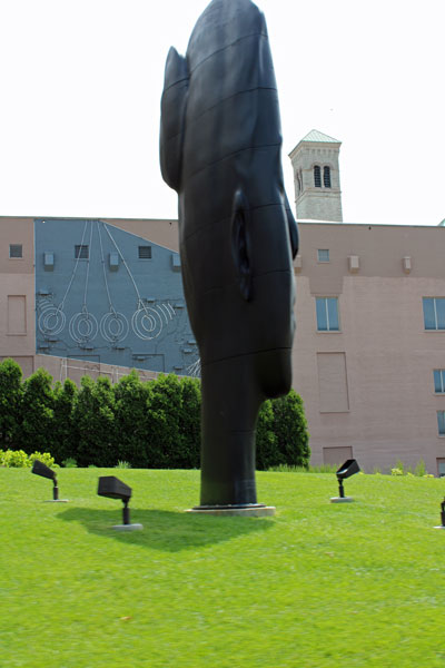 side view of the giant head