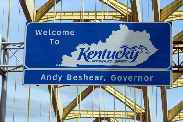 Kentucky welcome sign