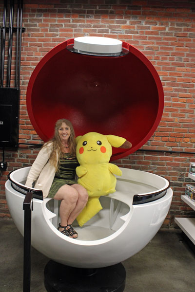 Karen Duquette and a Giant Pokeball