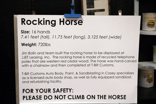 big rocking horse sign
