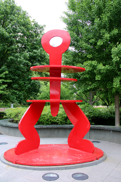 big red sculpture
