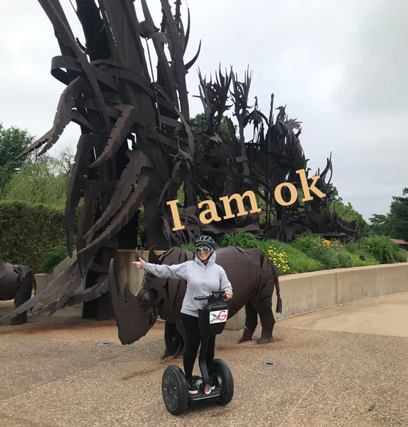 Karen Duquette out-wheeled the Rhino
