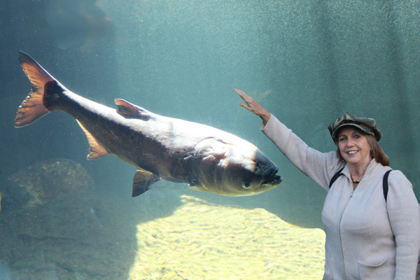 Karen Duquette and a big fish