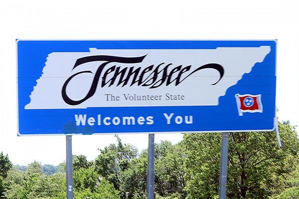 Tennessee welcome sign