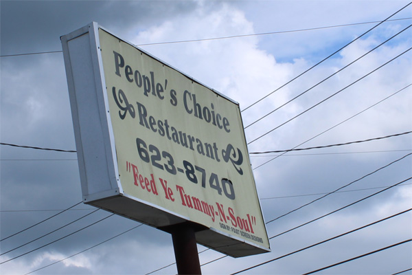 Peoples Choice Restaurnt sign