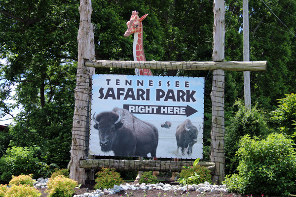 Tennessee Safari Park sign