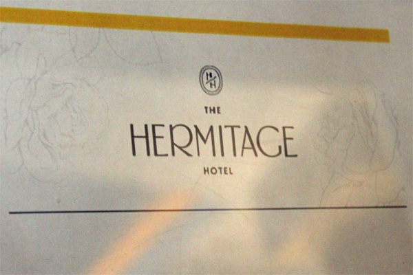 Hermitage Hotel sign