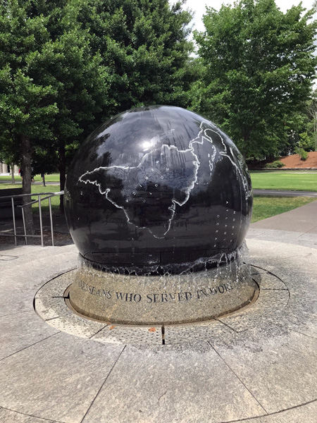 8-ton solid granite globe