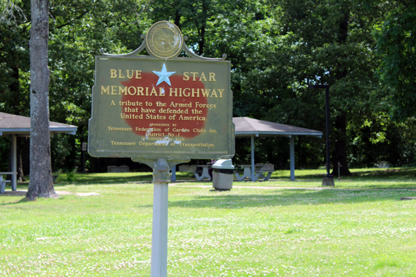 Blue Star Memorial Highway sign
