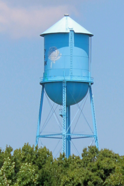 unknown blue water tower