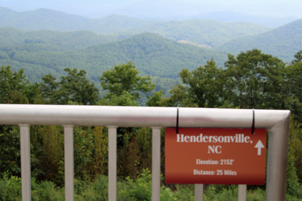 Hendersonville NC and the view