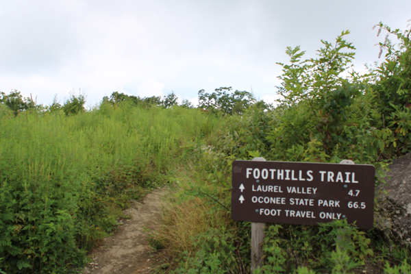 Foothills Trail sign