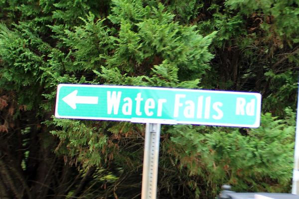 Water Falls Road sign