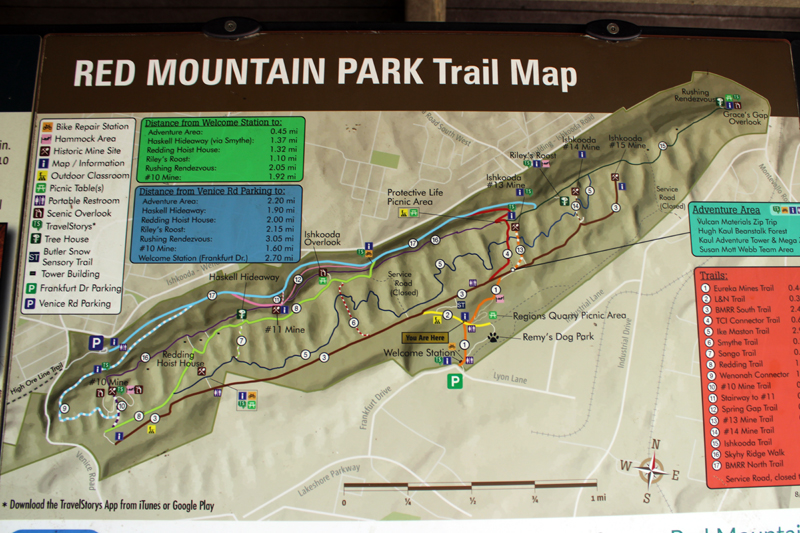 Red Mountan Park trail map