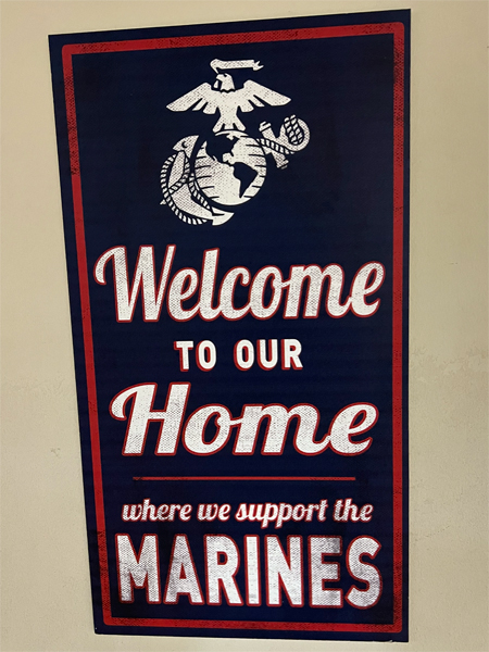 Welcome to our home flag  Marines