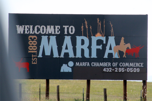 Welcome to Marfa sign
