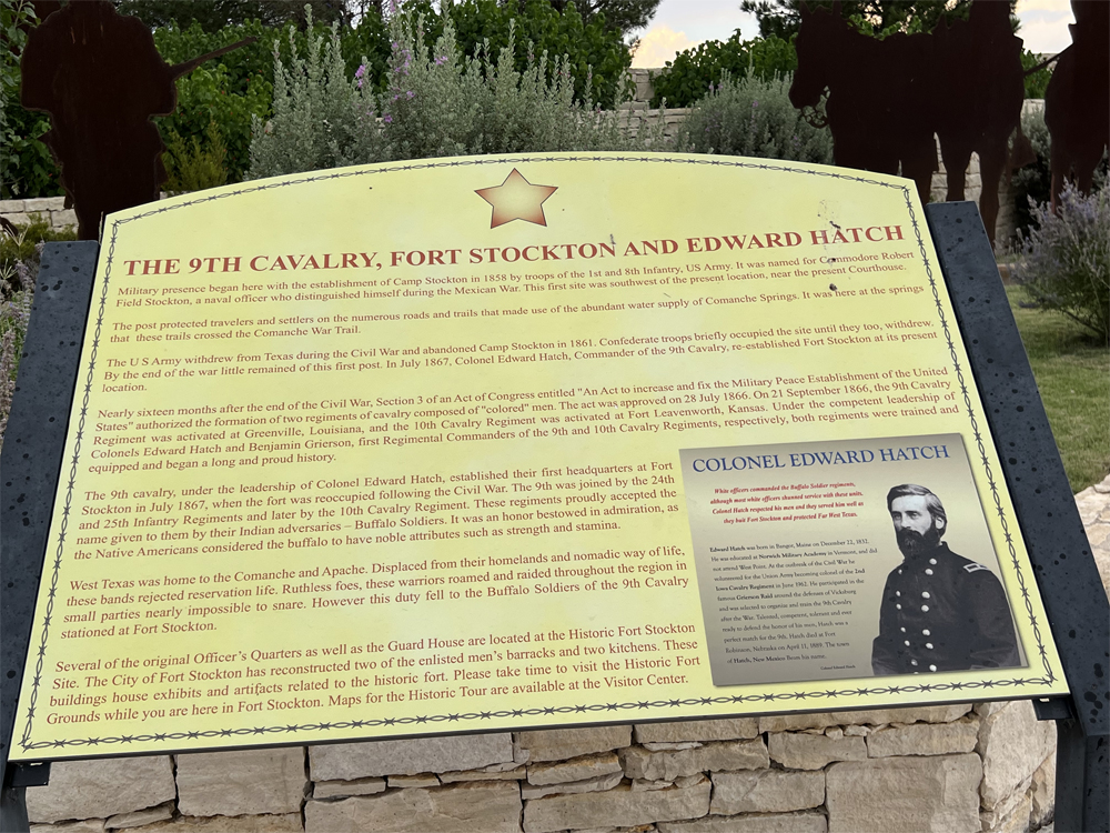 sign about the 9th Cavalry Fort Stockton
