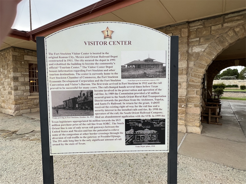 Fort Stockton Visitor Center sign