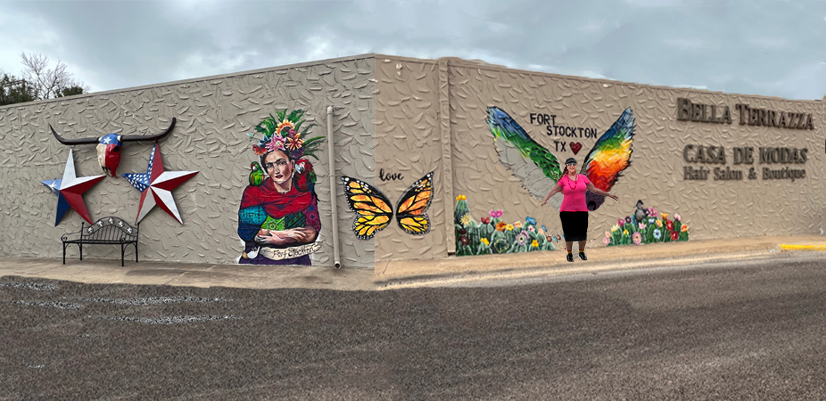Karen Duquette and a great Fort Stockton mural