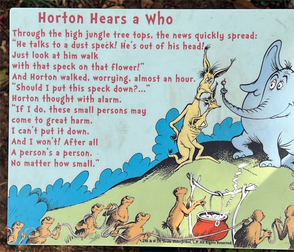 Horton Hears a Who sign