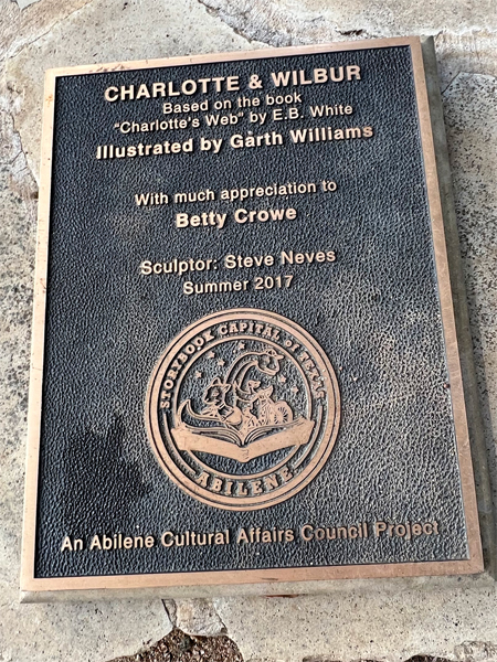 Charlotte and Wilber plaque