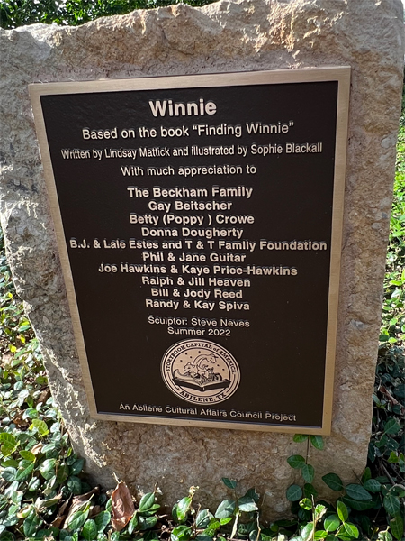 Winnie plaque