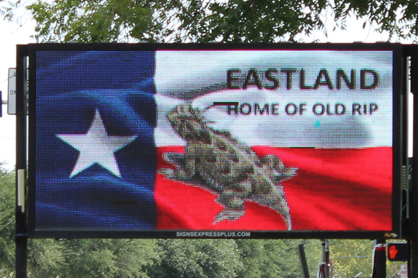 Eastland home of Old Rip banner