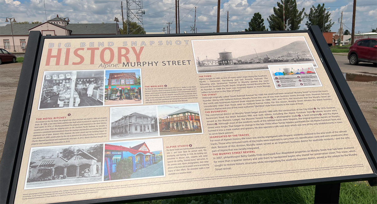 Alpine Texas Murphy  Street history