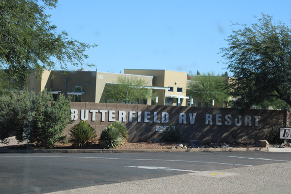 Butterfield RV Resort entrance fence