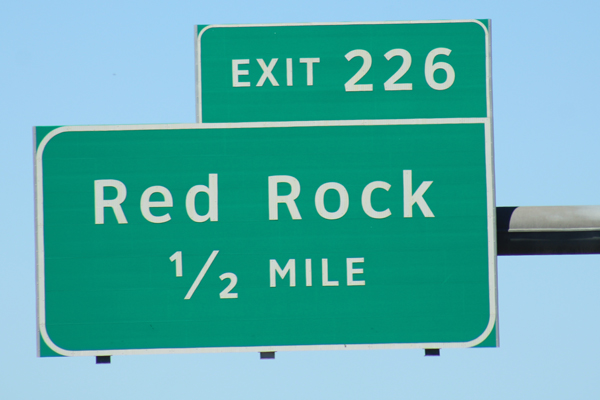 exit to Red Rock