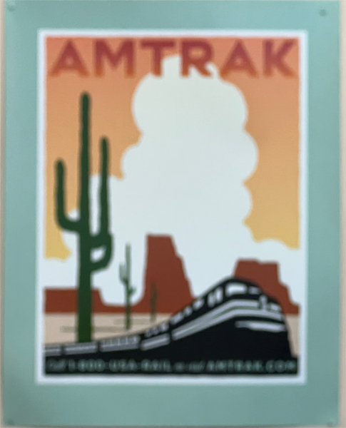Amtrak train poster