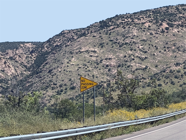 Scenery leaving Tombstone and heading to Bisbee, Arizona