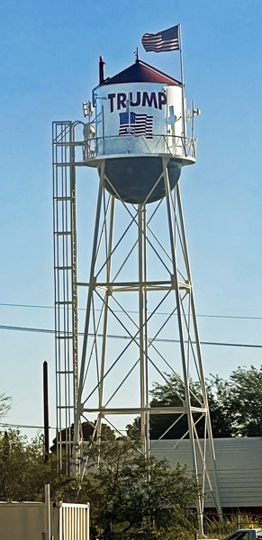 Trump water tower in Tucson AZ