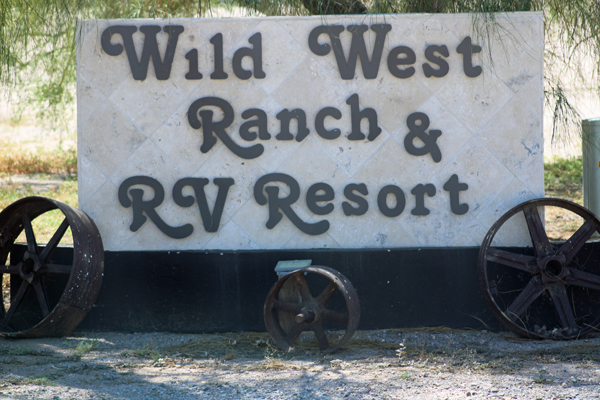 Wild West Ranch and RV Resort sign