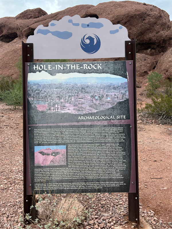 Hole in the Rock sign