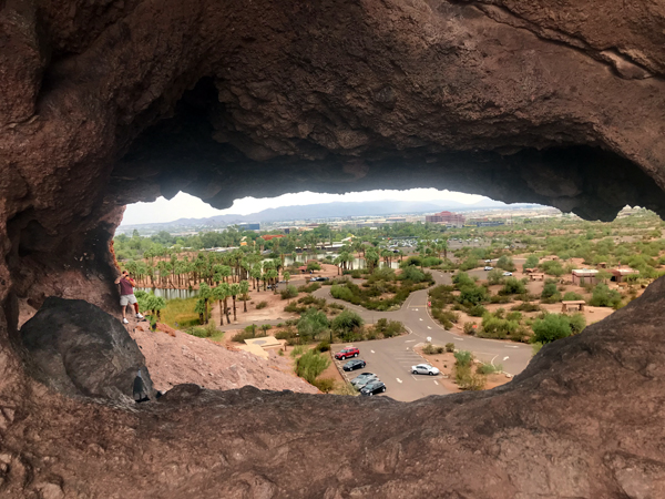 view looking out of the Hole In The Rock